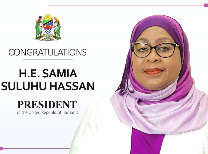Her Excellency Samia Suluhu Hassan as 6th President of the United Republic of Tanzania